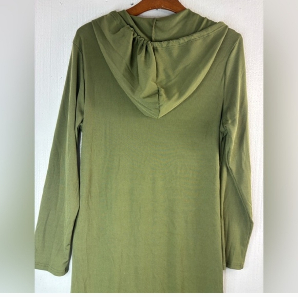 SHEIN Curve Olive Hooded Maxi Dress - Picture 2 of 12